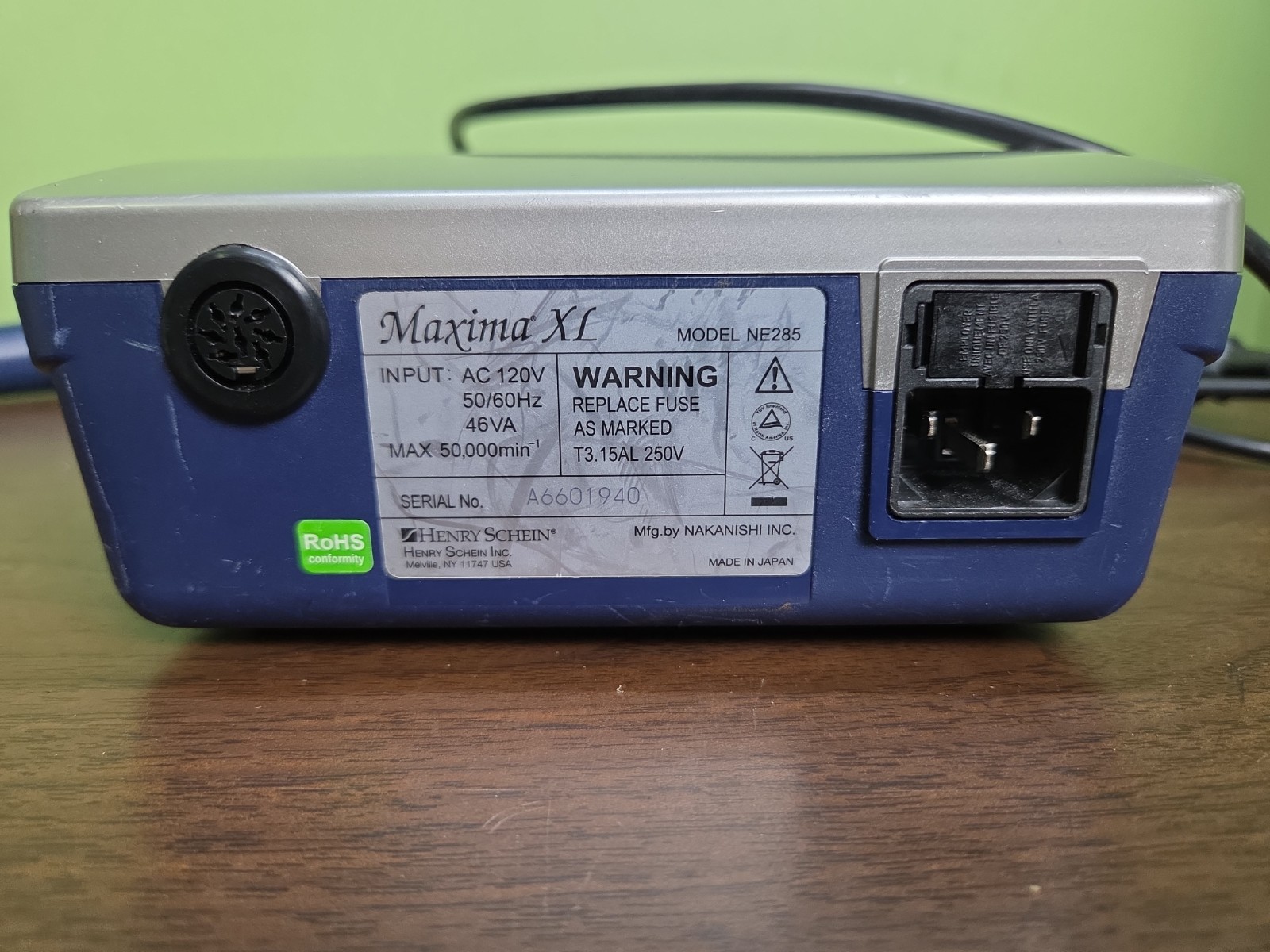henry schein maxima xl model ne285 with handpiece (Used/ Pre-owned)