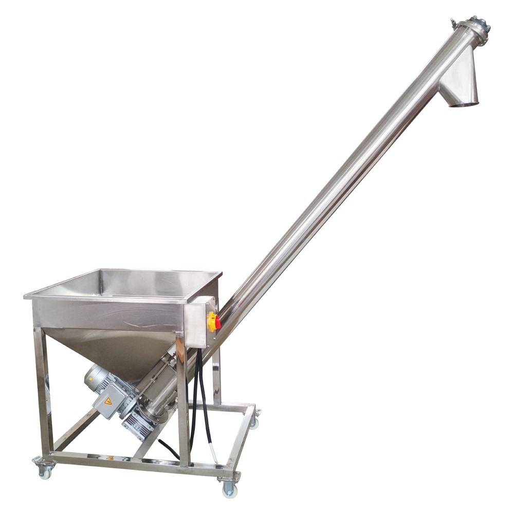 220V Screw Type Automatic Feeding Machine Movable Industrial Auger Conveyor