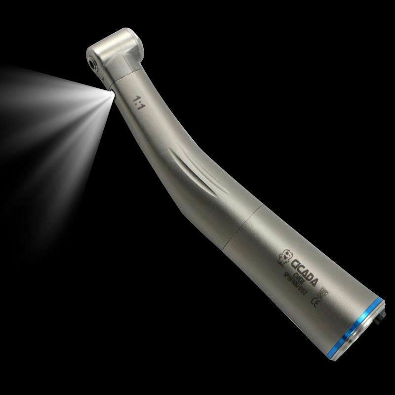 CICADA Dental Electric Motor + 1:1 Fiber Optic Handpiece LOW SPEED Contra Angle