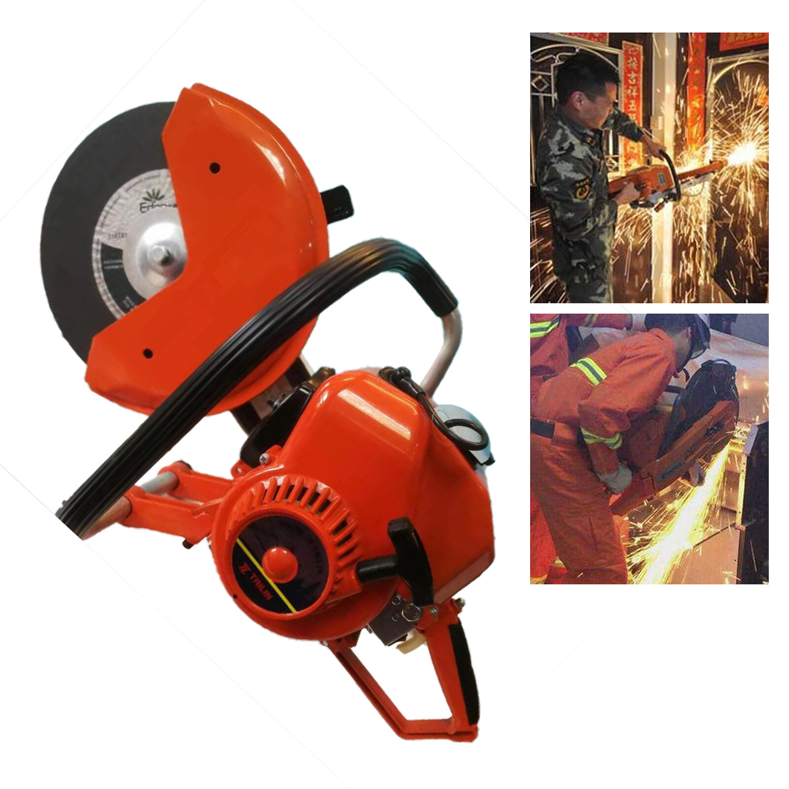 2-stroke Gas Demolition Saw Concrete Cutter Metal Concrete Cut Off Saw &Blade