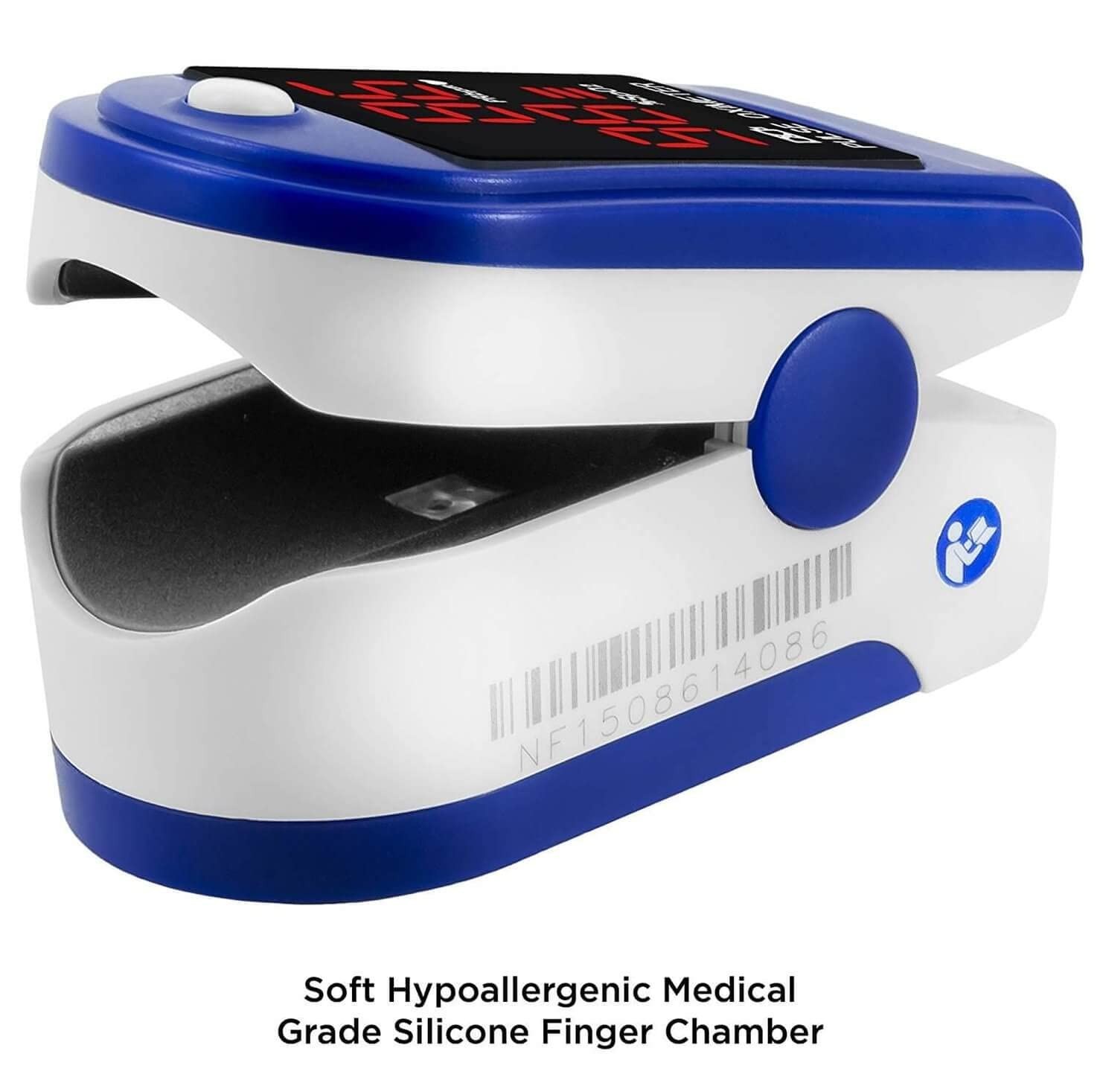 Fingertip Pulse Oximeter with Carrying Case, Batteries, Lanyard & Warranty – Blu