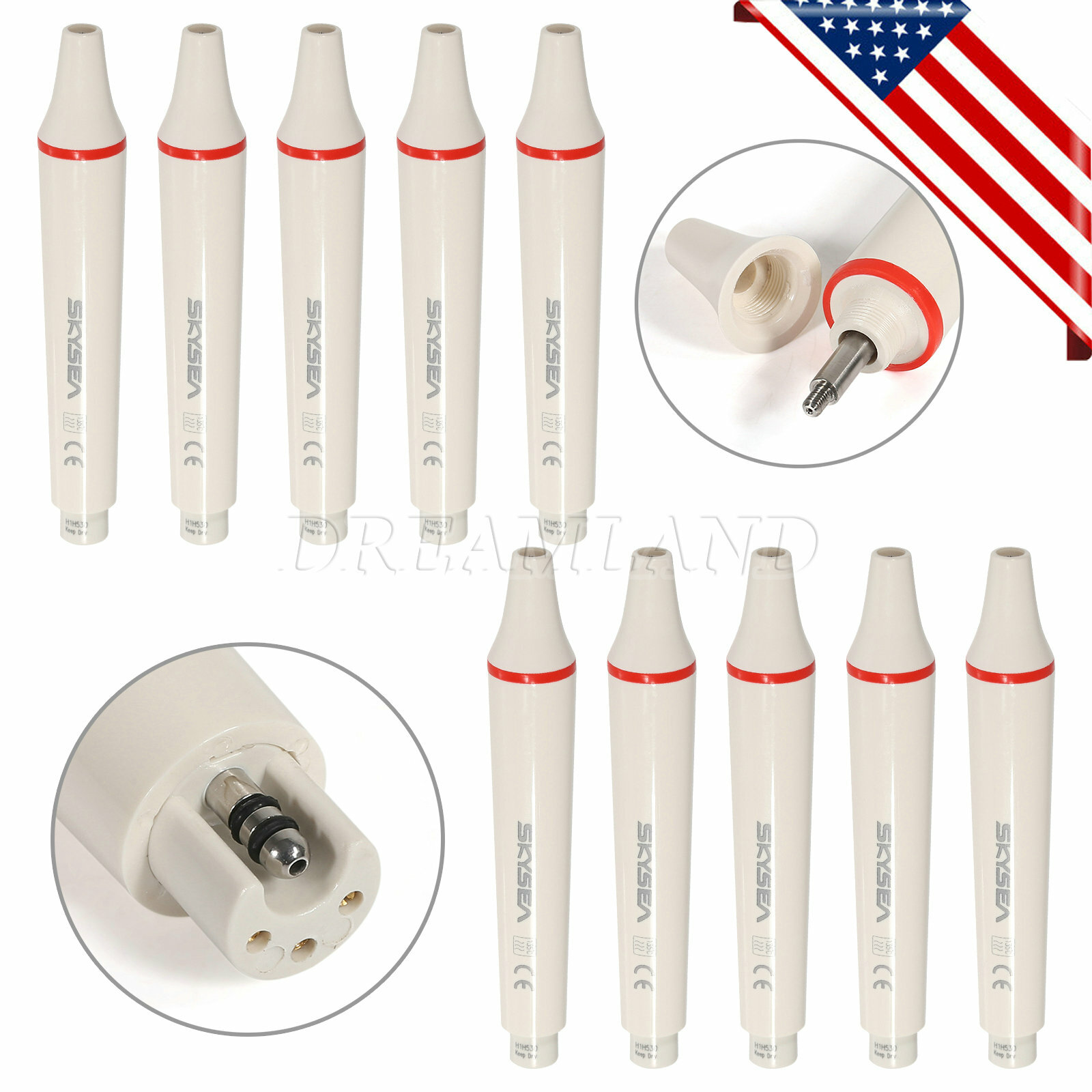 SKYSEA Detachable Dental Ultrasonic Scaler Handpiece Scaling Perio Endo fit EMS