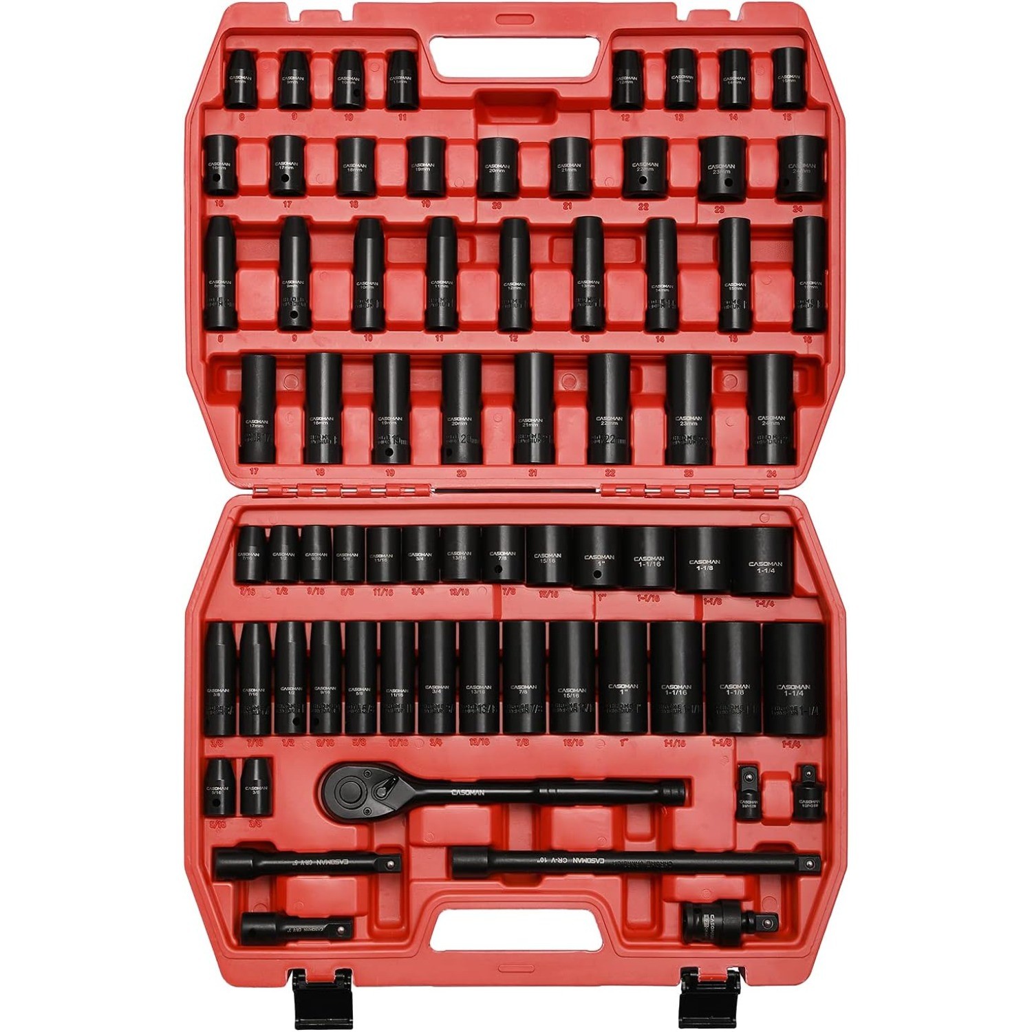 Metric Sockets~ PCS & Standard Drive Socket Impact 3/8″ SAE 49 Set 6-Point