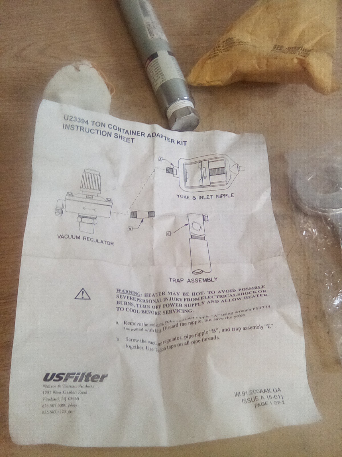 Wallace & Tiernan Chlorine Mounting Kit U23394