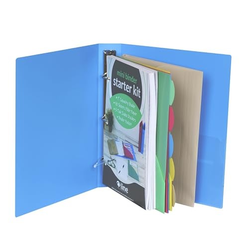 C-Line Mini Binder Starter Kit: Binder Index Dividers Filler Paper Color Varies