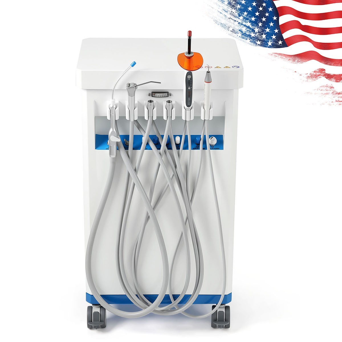 Dental Portable Delivery Unit Syringe Suction Air Compressor 4H /Suction System
