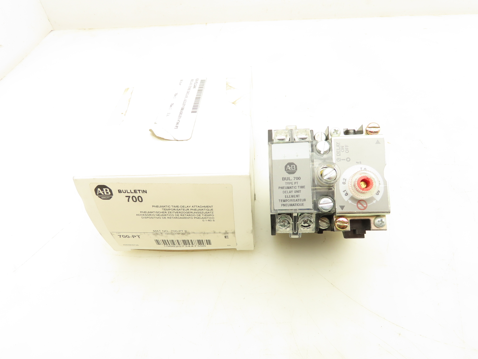 Allen Bradley 700-PT Pneumatic Time Delay Relay Unit 0.1 to 60.0 sec