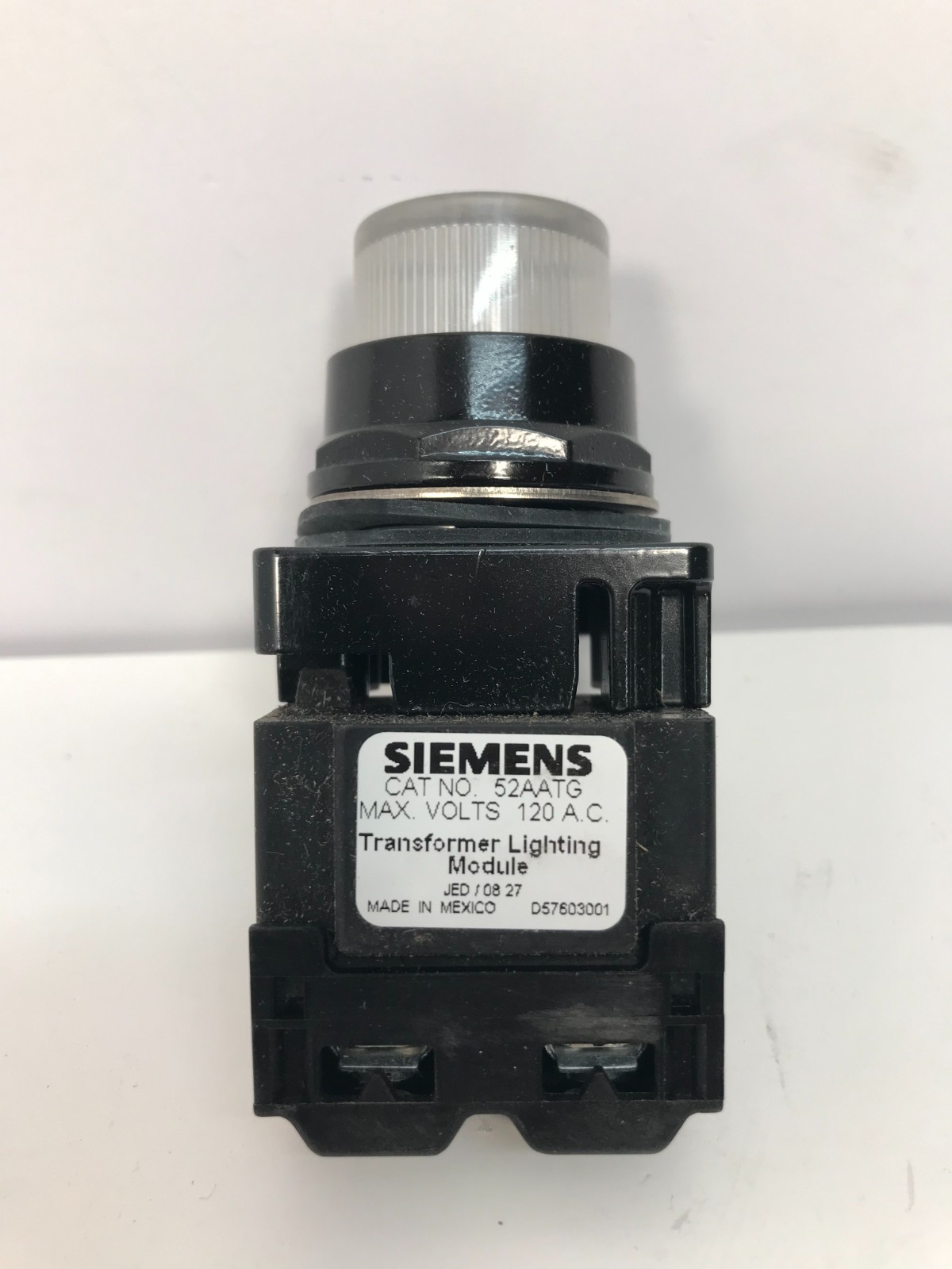 Siemens 52BL4GA Pilot Light Transformer Type 120 Volts AC, Clear – New in Box