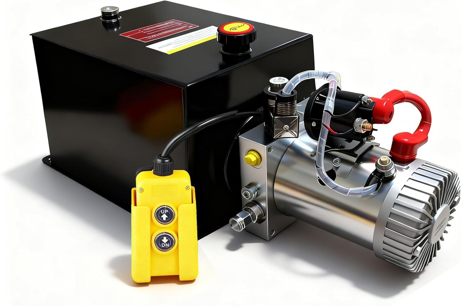 Hydraulic Pump 10 Quart Single Acting Hydraulic Power Unit 12V DC