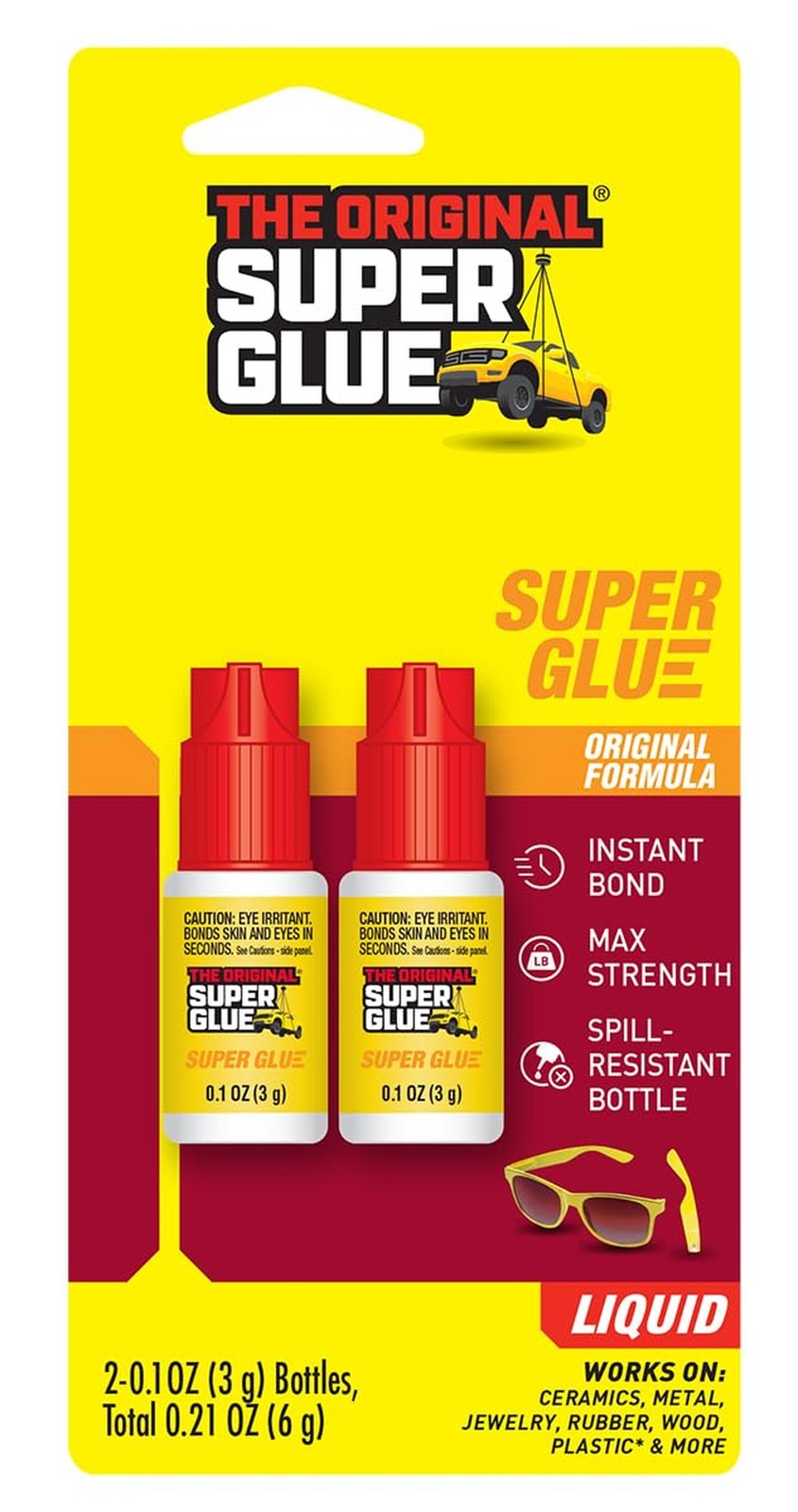 Super Glue 3 Gram Clear Double Pack Bottles [Office Product]