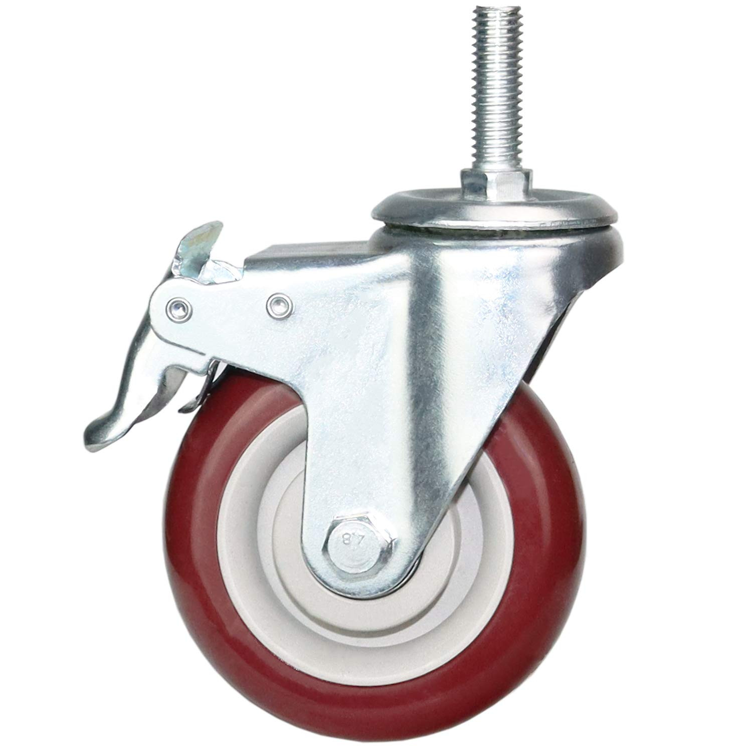 4 Inch Swivel Stem Casters Heavy Duty American Size UNC 1/2″-13X1-1/2 Stem Threa
