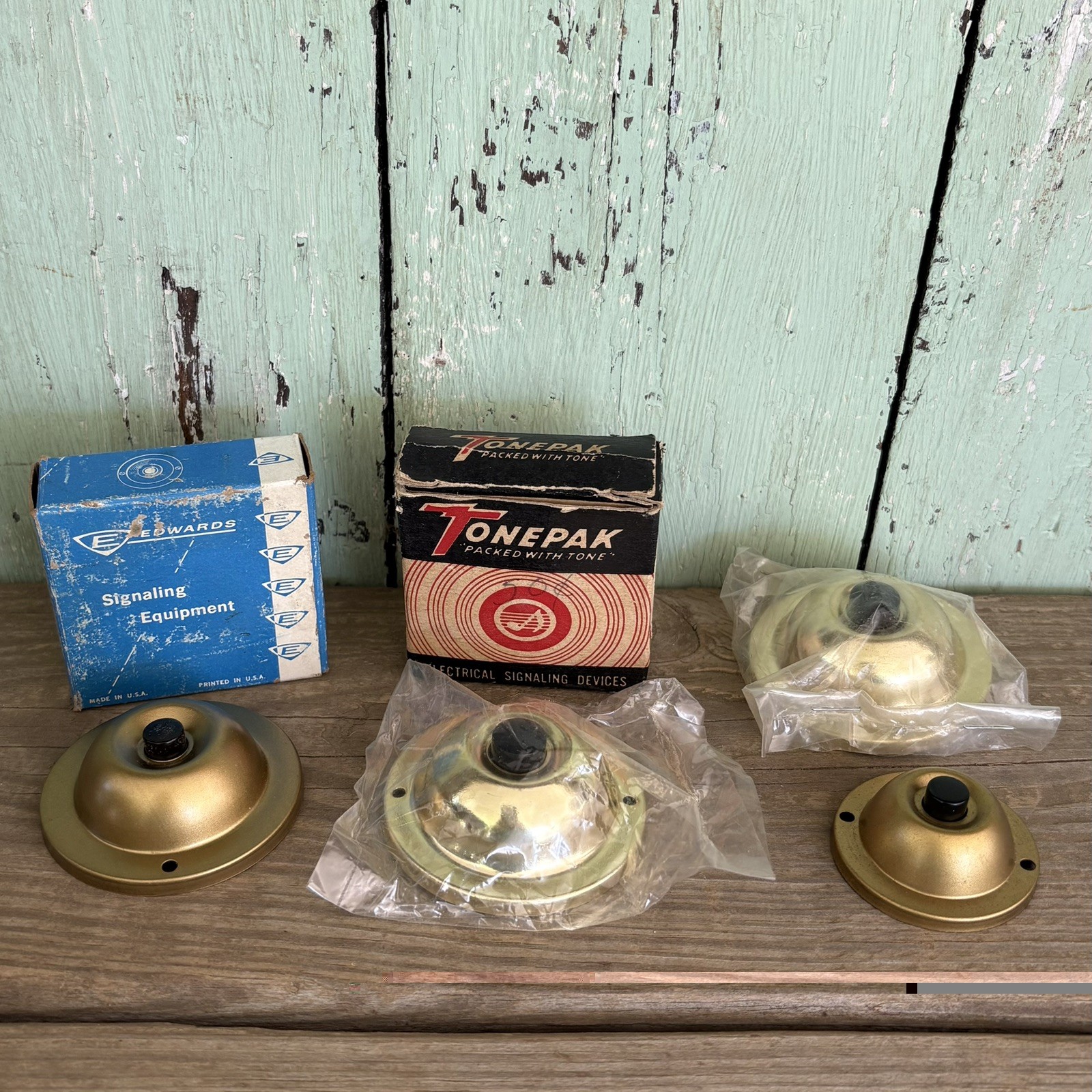 Lot of 4 Electrical Signaling Devices Tonepak, Edwards, unbranded, new old stock