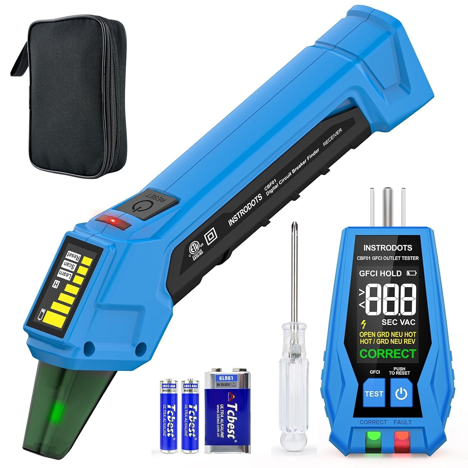 KAIWEETS Circuit Breaker Finder with LCD Display, NCV Tset & Black