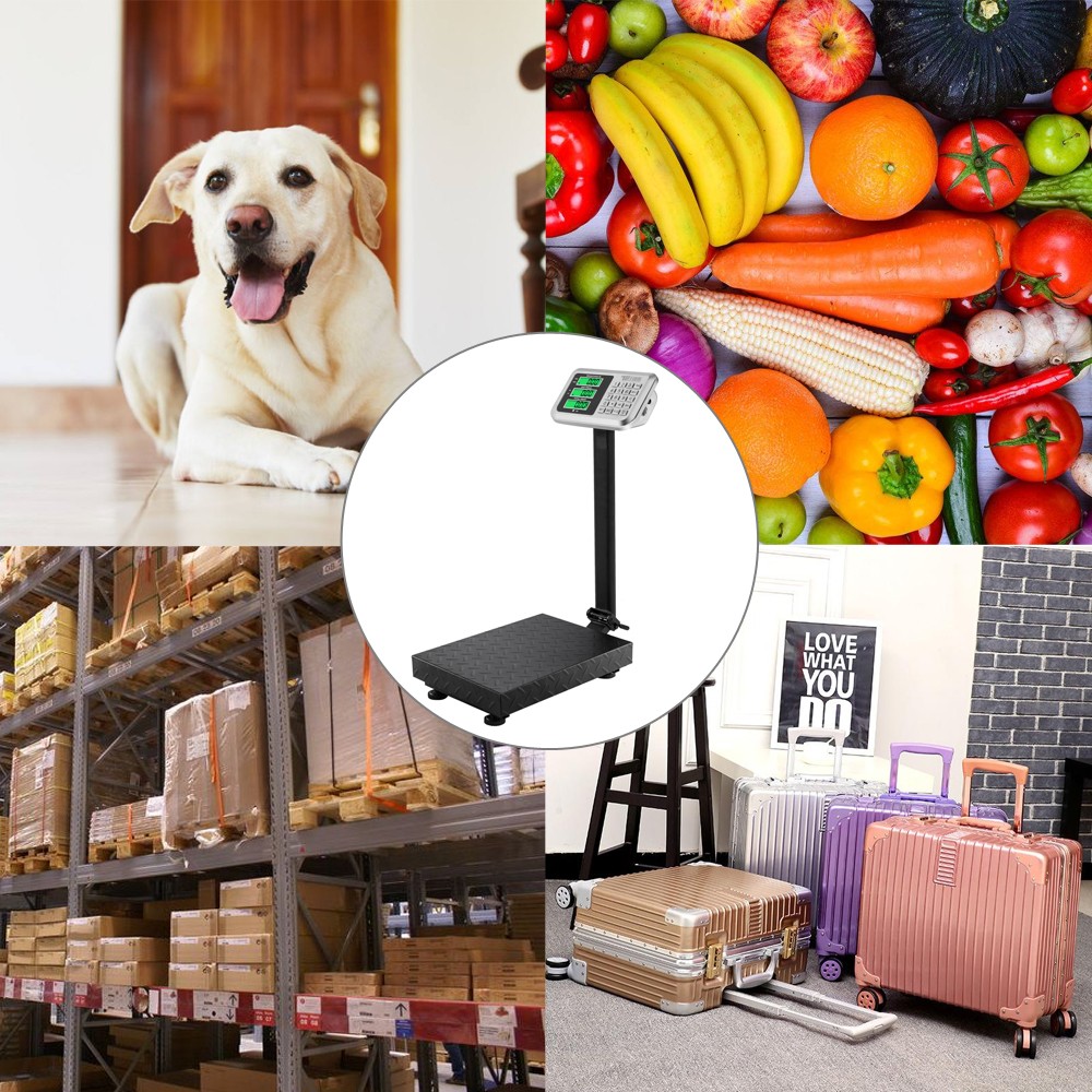 NEW 220lb Electronic Platform Scale High-Definition LCD Display Stainless Steel