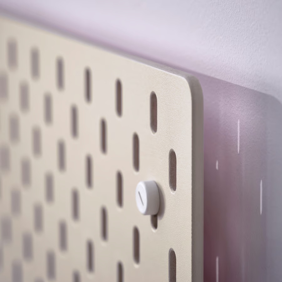 IKEA SKÅDIS Pegboard Pink/Beige 22×22″ Wall Organizer 406.071.48-NEW