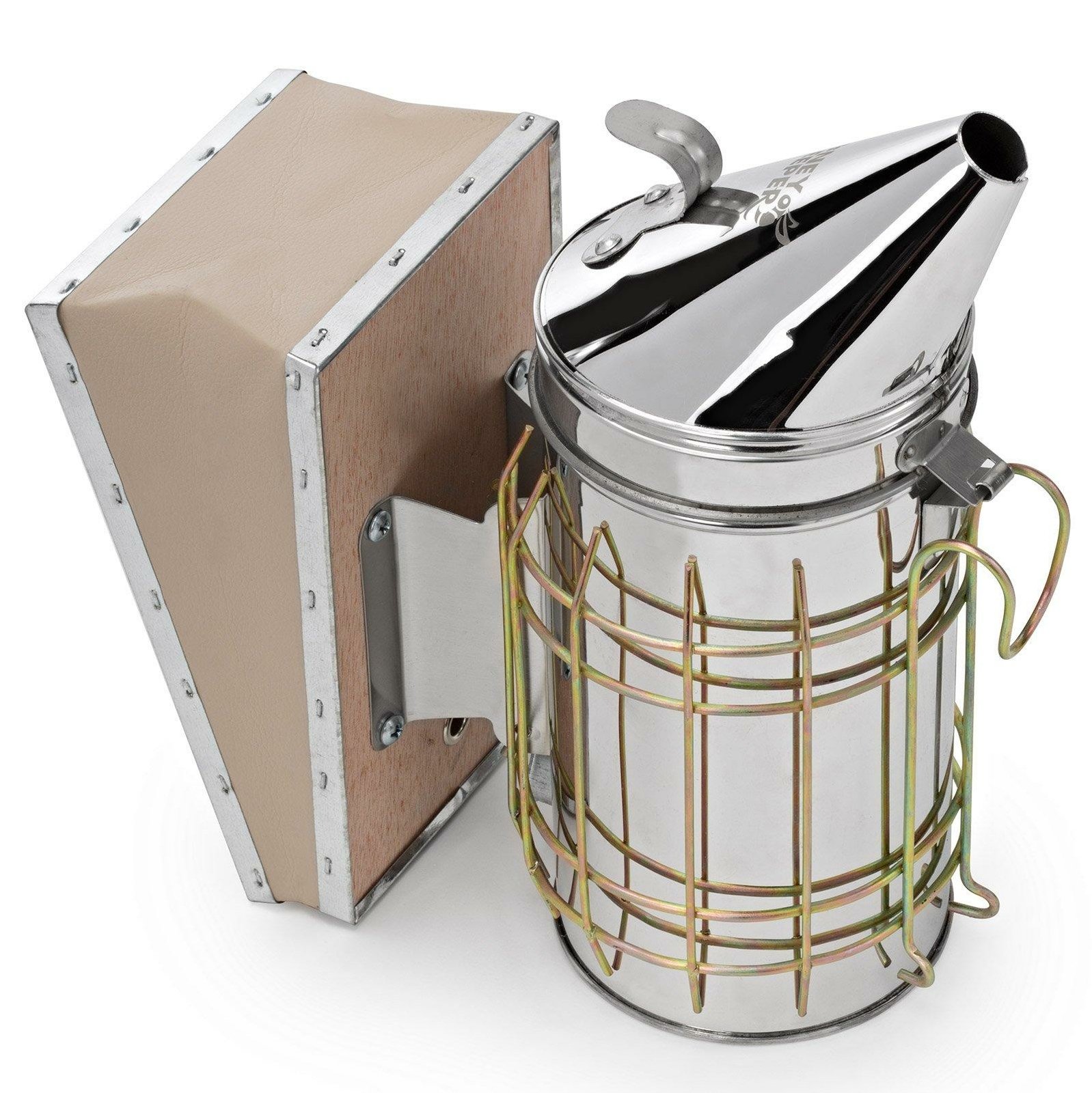 Honey Keeper Bee Hive Smoker Stainless Steel with Heat Shield Beekeeping