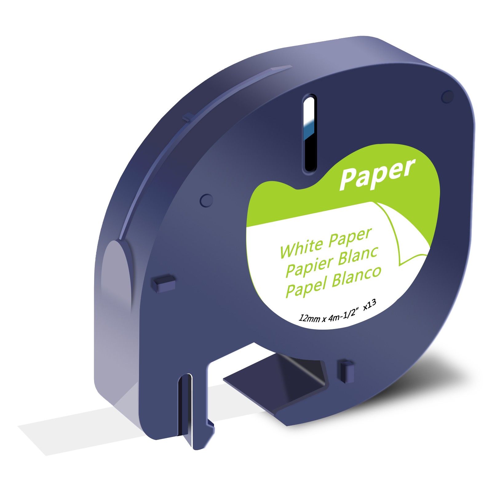 12mm 1/2″ X 4m 13 ft Black on White 91330 Label Tape For DYMO LetraTag LT-100T