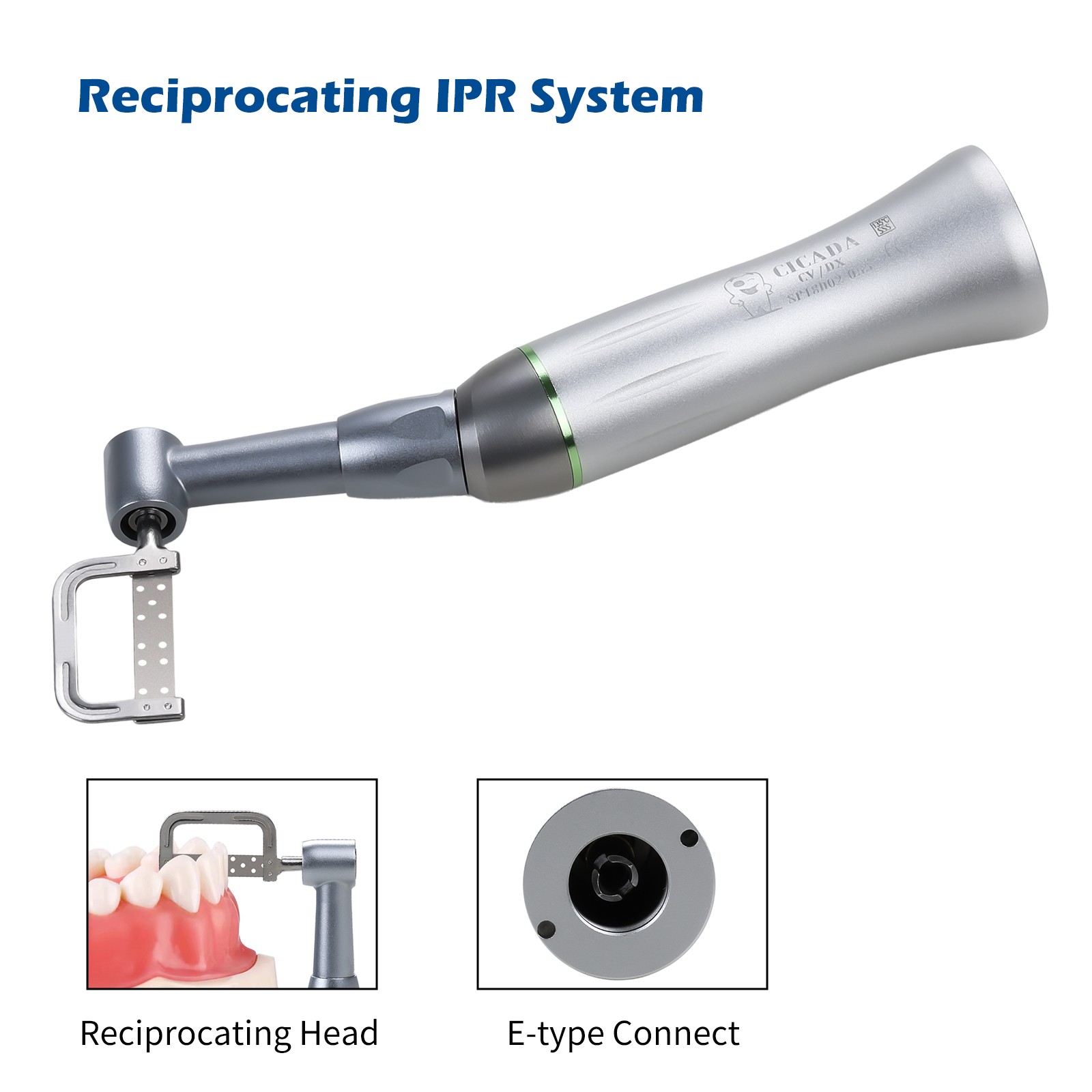 CICADA Dental 4:1 Contra Angle IPR Handpiece + Interproximal Strips Kit dk