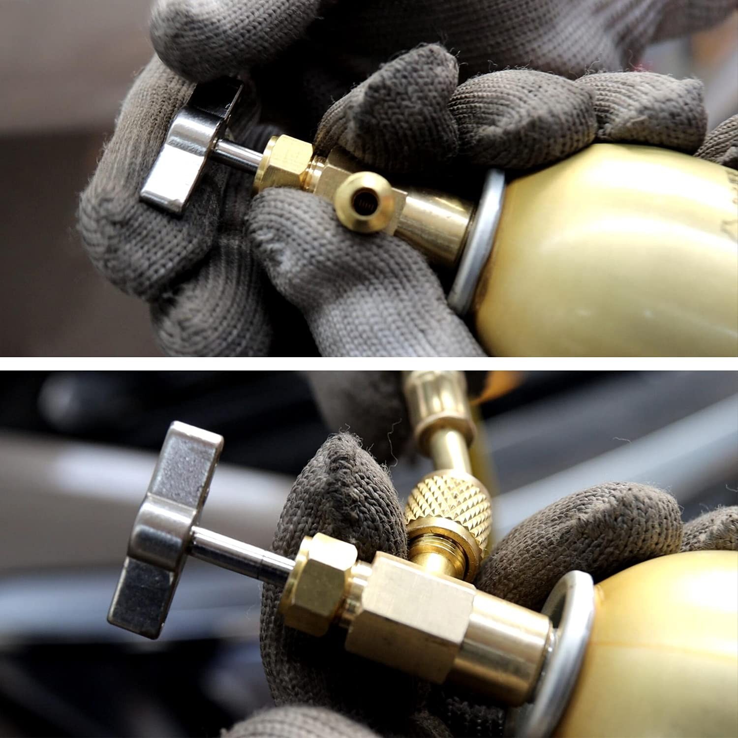 R410A 3-Way AC Manifold Gauge Set for R410A R22 R134A R404A w/ Hoses
