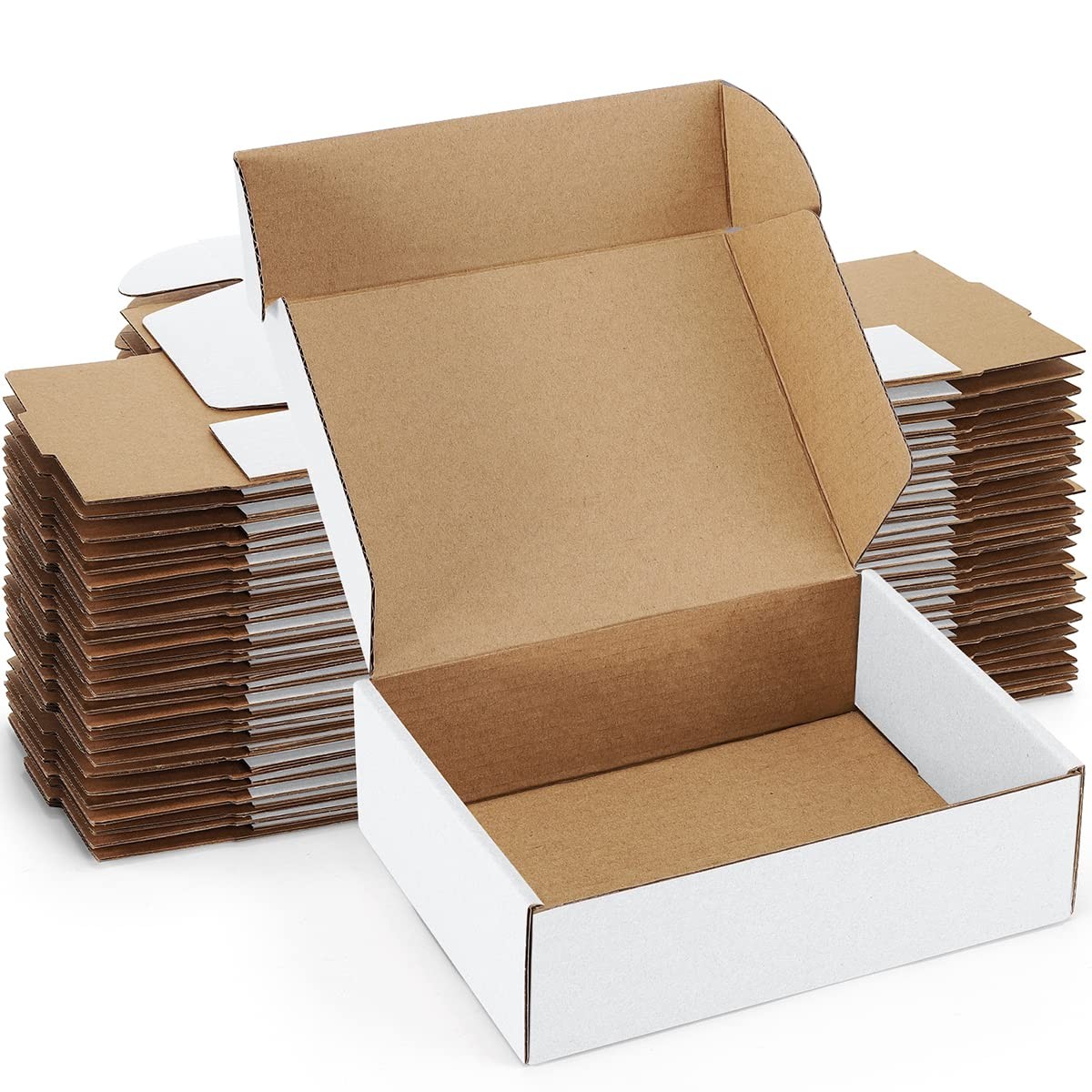 Shipping Boxes 7x5x2 inches White Small Mailing Boxes 25 Pack Cardboard