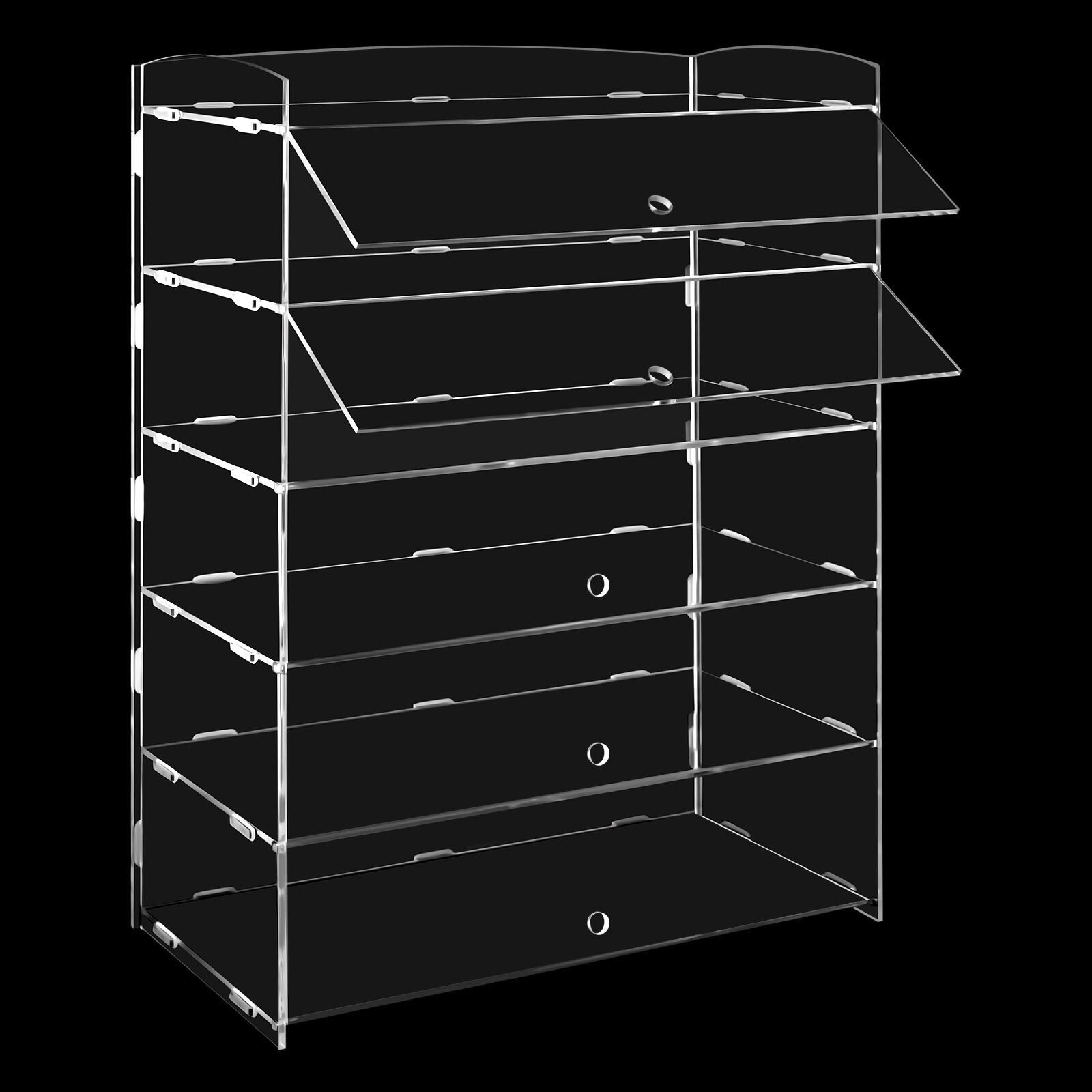 5-Tier Acrylic Display Case Bakery Pastry Countertop Showcase 18.7*8.46*24.4in