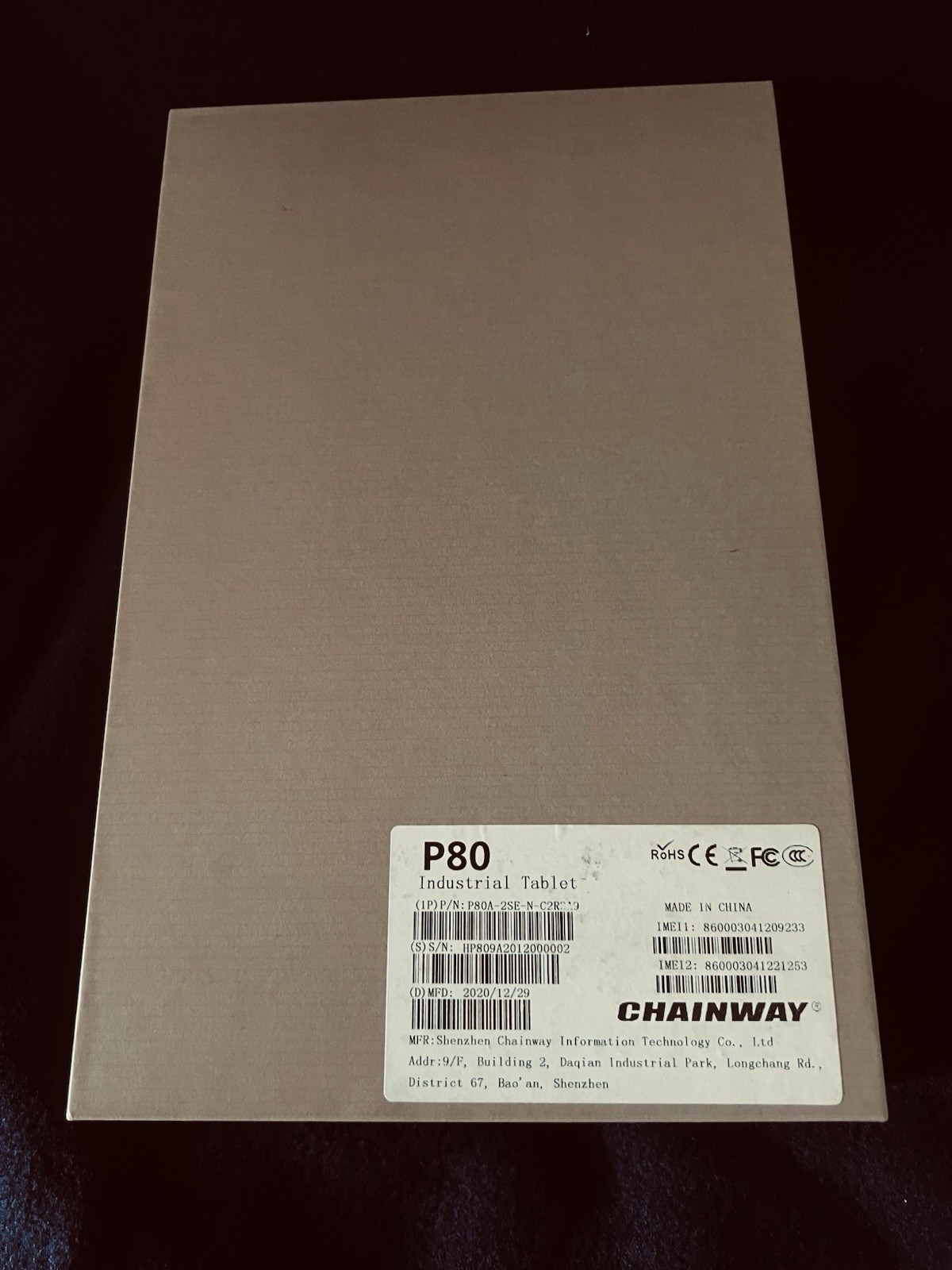 Chainway P80 Ultra Rugged Android Tablet Barcode Scanner Retail $599