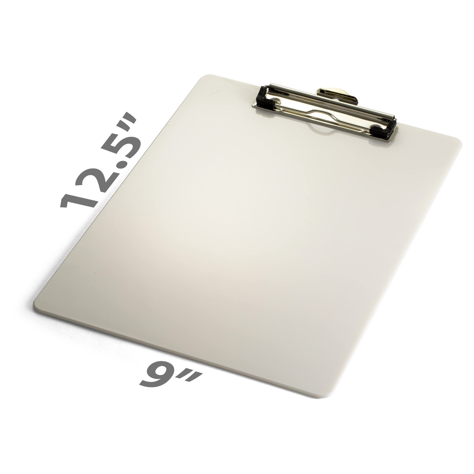 Recycled Plastic Clipboards Letter Size Pearl White Office School 6 Pack Set