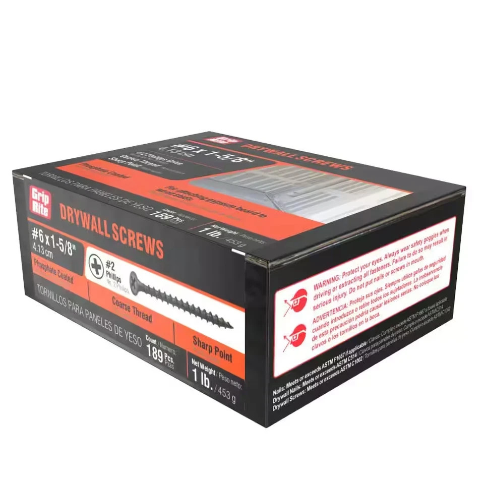 #6 X 1-5/8 In. #2 Phillips Bugle Head Coarse Thread Drywall Screw 1 Lb. Box