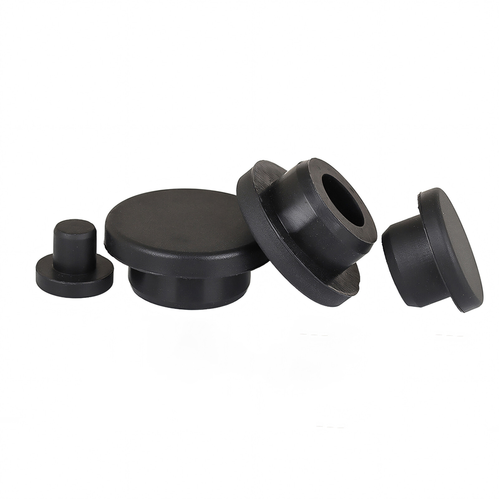 Black Silicone Rubber Round Hole Plugs Blanking End Cap Tube Pipe Insert Bung