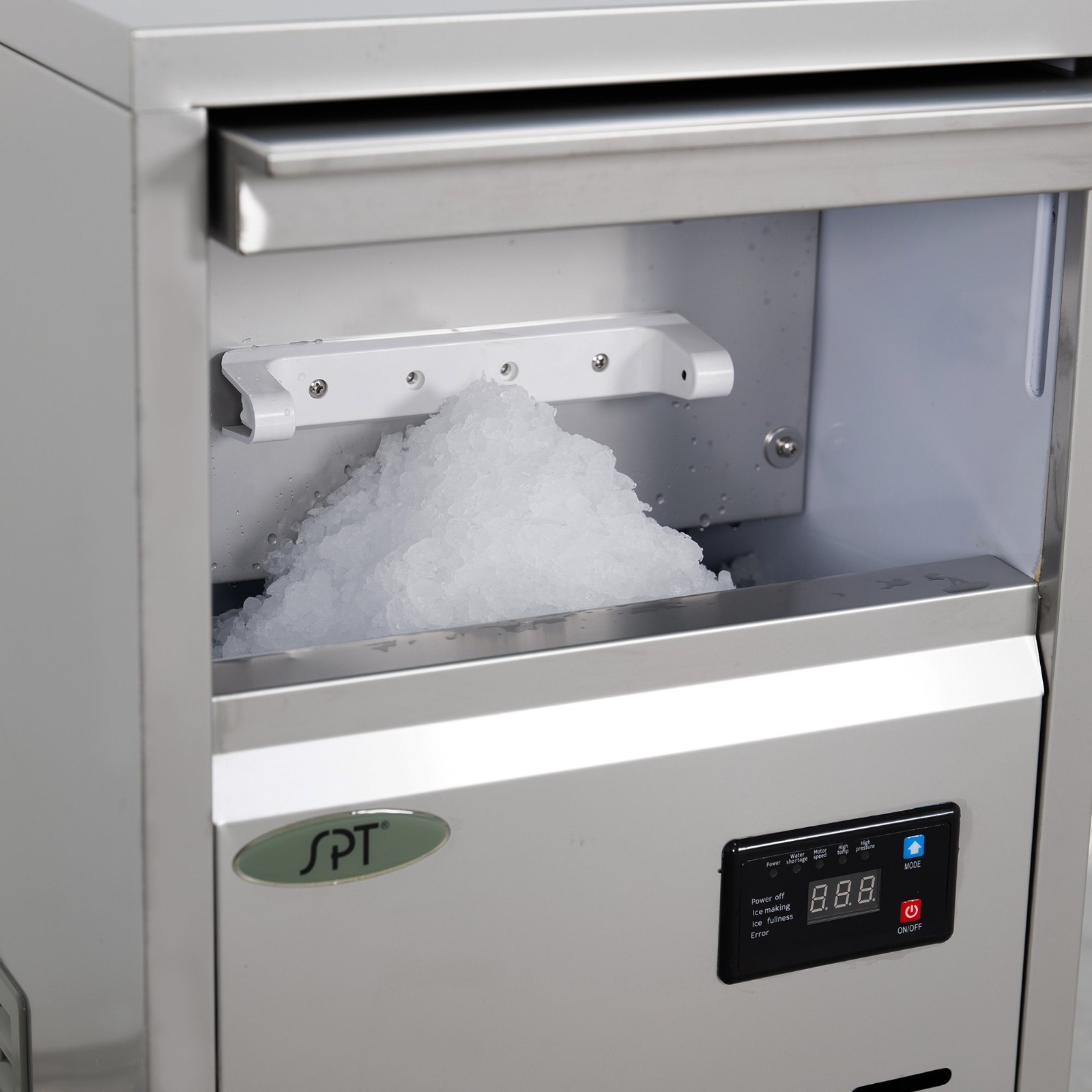 SPT SZB‑42 Automatic Flake Ice Maker, 88 lbs/day, Stainless Steel, Water Filter