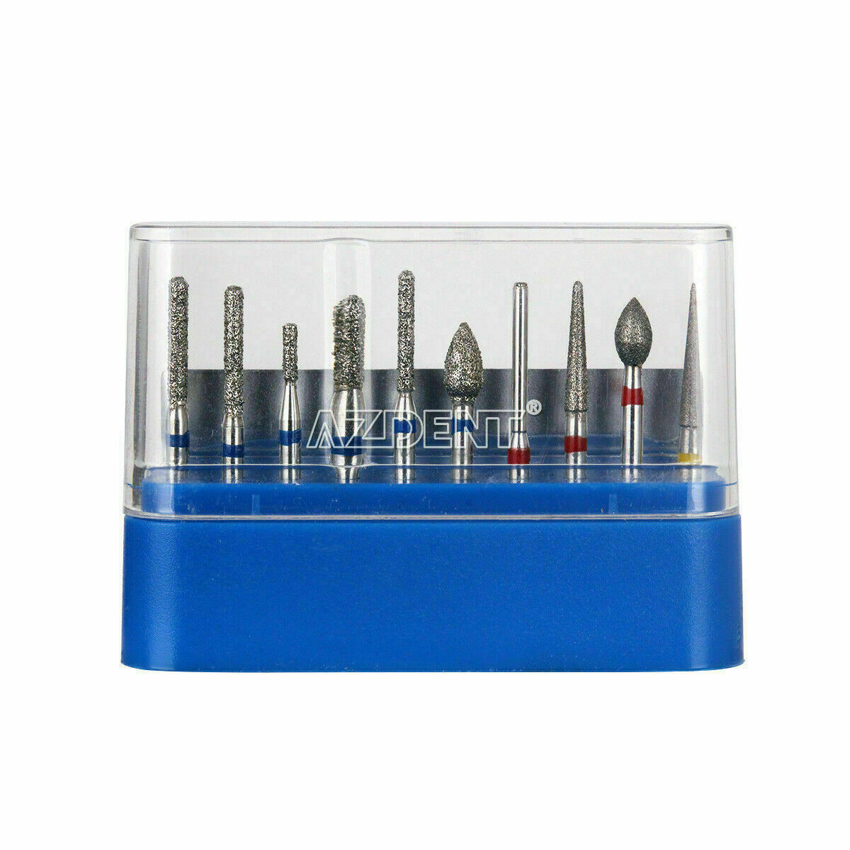 AZDENT Dental Air Turbine Crown Preparation Diamond Burs Anterior Teeth Drills