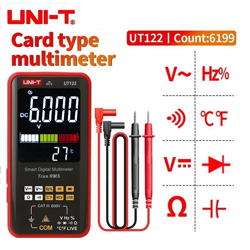 UNI-T Smart TRMS Digital Multimeter Voltage Frequency Dual Display NCV LIVE Test