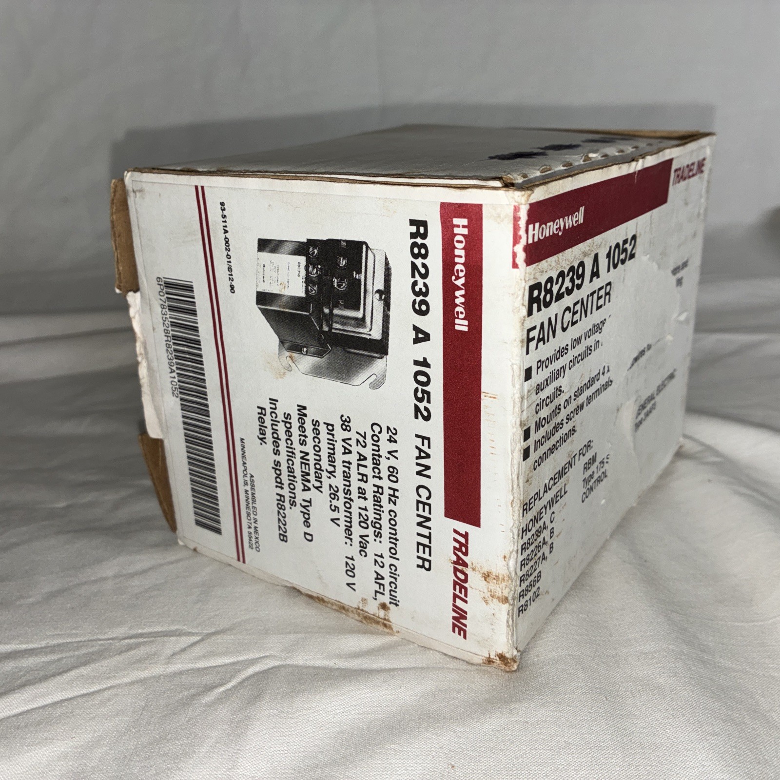 Honeywell TRADELINE R8239 A 1052 FAN CENTER 24V 60Hz