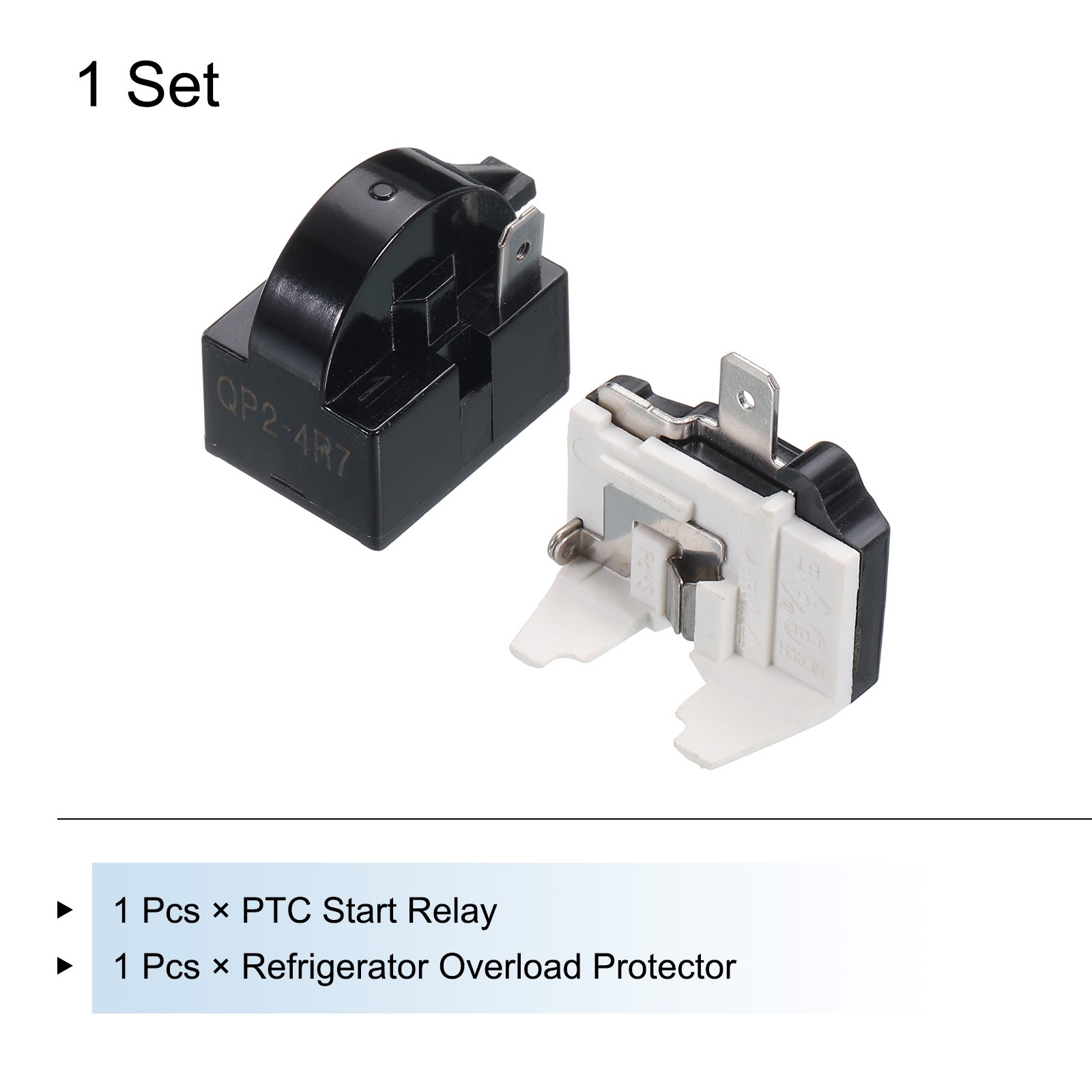Refrigerators PTC Starter Relay 1Pin 4.7 Ohm Overload Protector 1/2HP