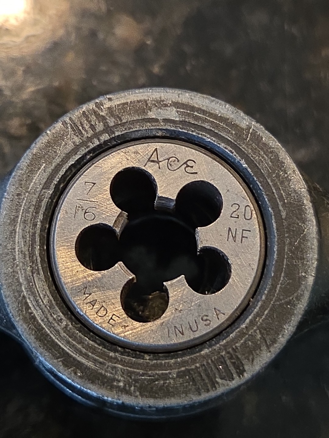 Vintage Die Handle Adjustable Tap Die Ace Usa