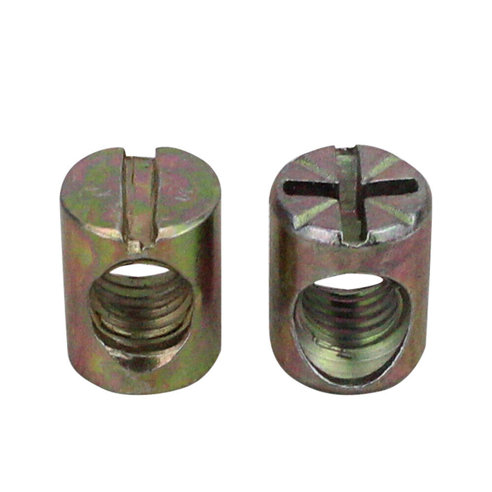 1/4″ M4 M5 M6 M8 M10 Furniture Barrel Nuts Dowel Furniture Cot Embedded Nut