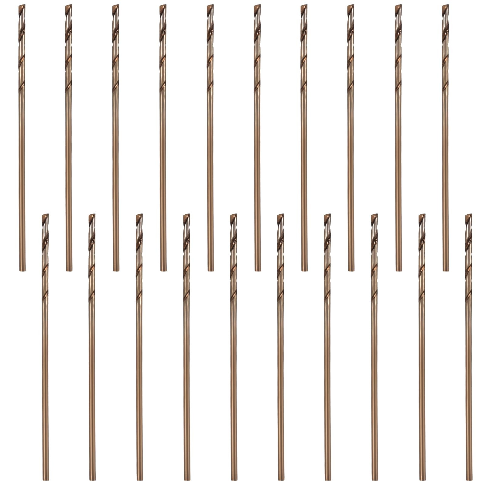 1/32″ Cobalt Drill Bit Set, 20 Pcs M35 High Speed Steel 0.8 millimeters