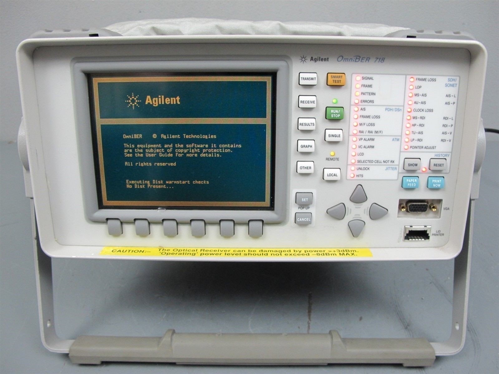 Agilent OmniBer 718 Communications Analyzer 37718A w/OPT 002,012,104,601