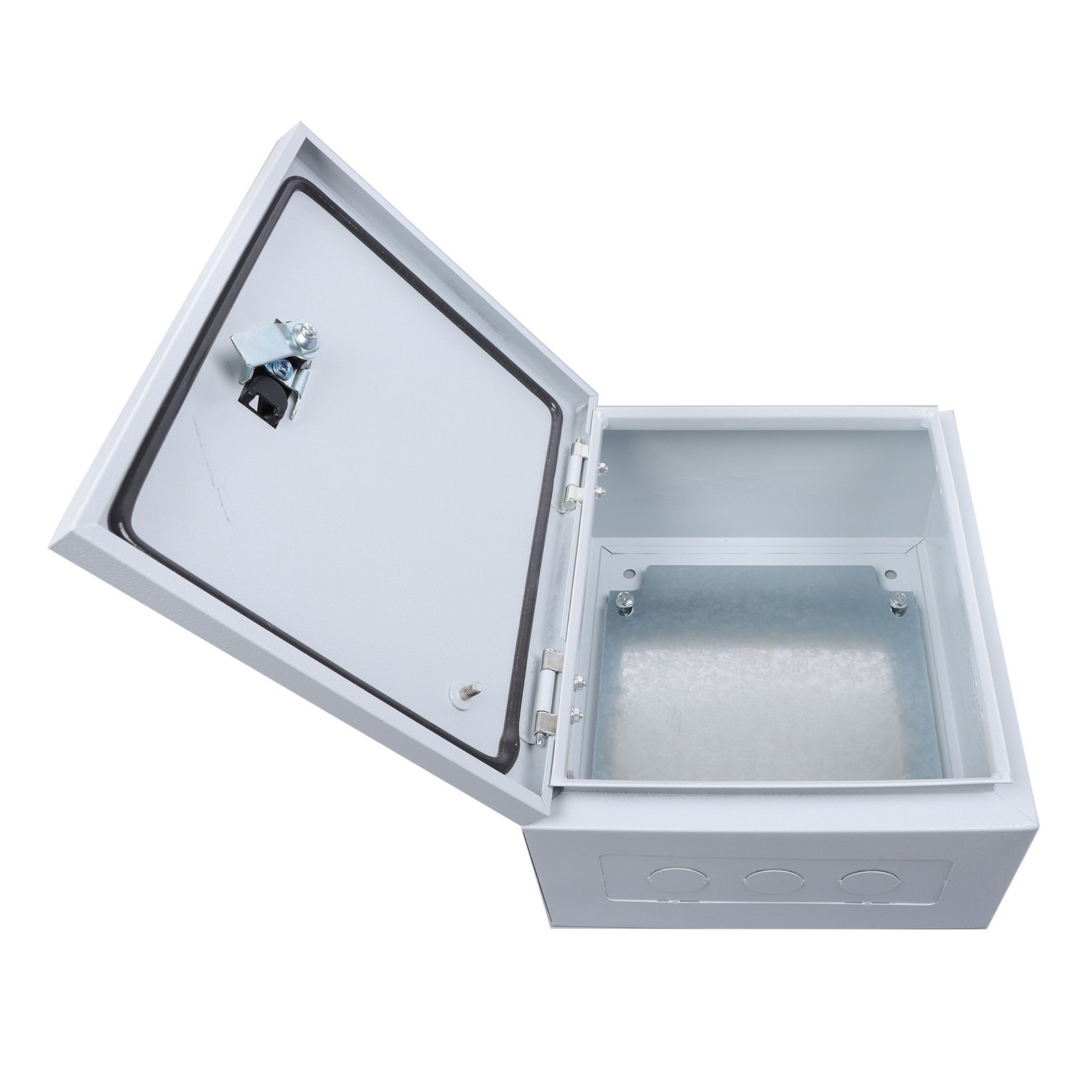 NEMA 4X Steel Electrical Box, IP66 Waterproof Lockable w/Mounting Plate12x10x6″