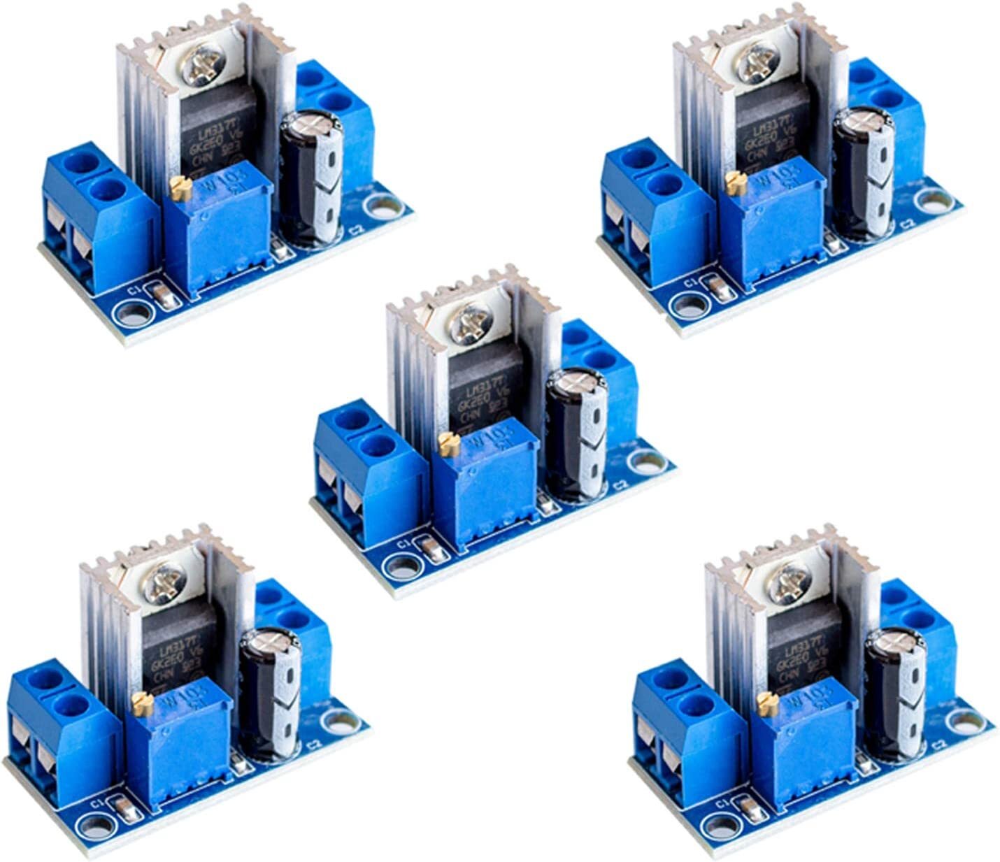 5pcs LM317 DC-DC Converter Adjustable Linear Regulator Step Down Circuit Board