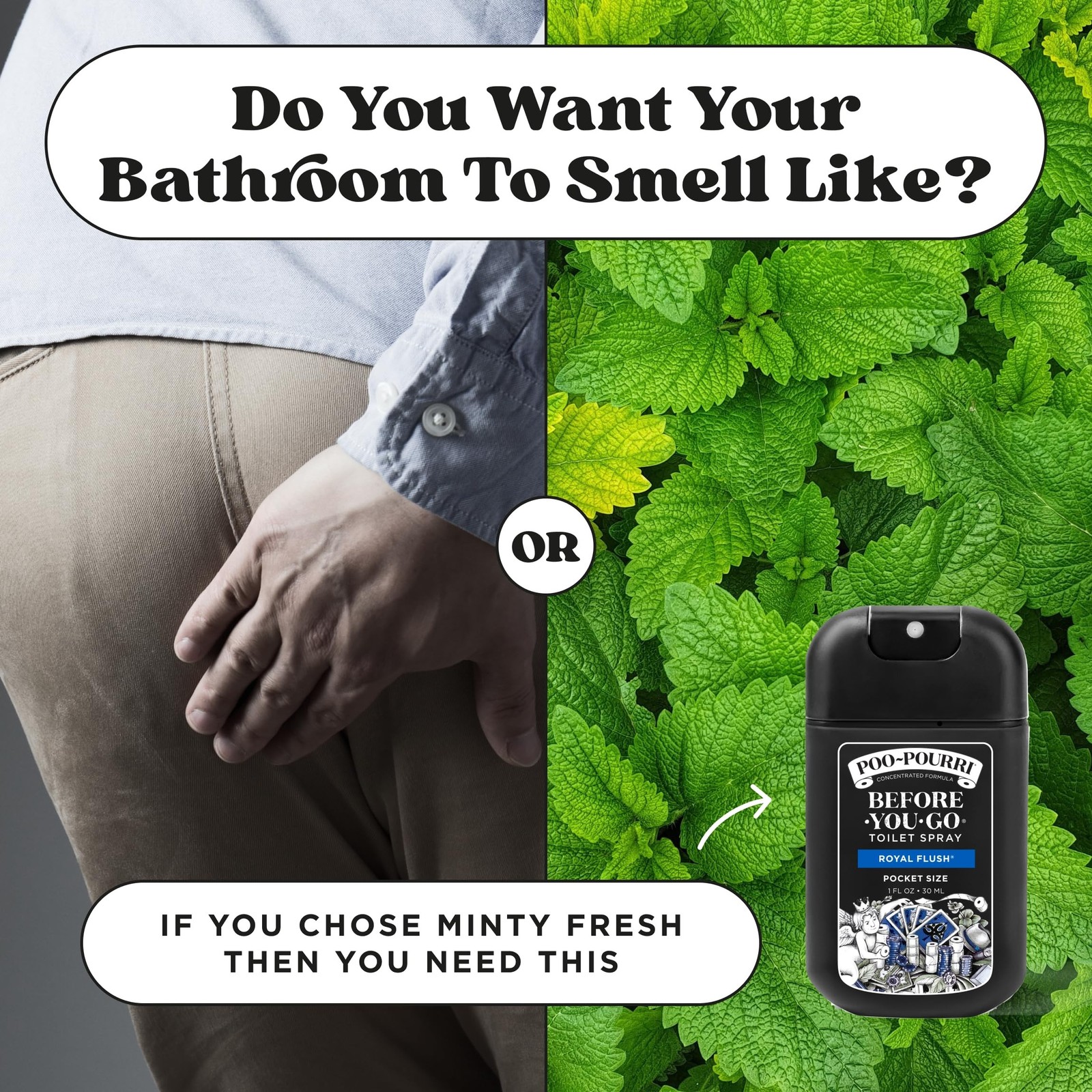 Poo-Pourri Before-You-Go Pocket Toilet Spray, Travel Essentials, Royal Flush,…