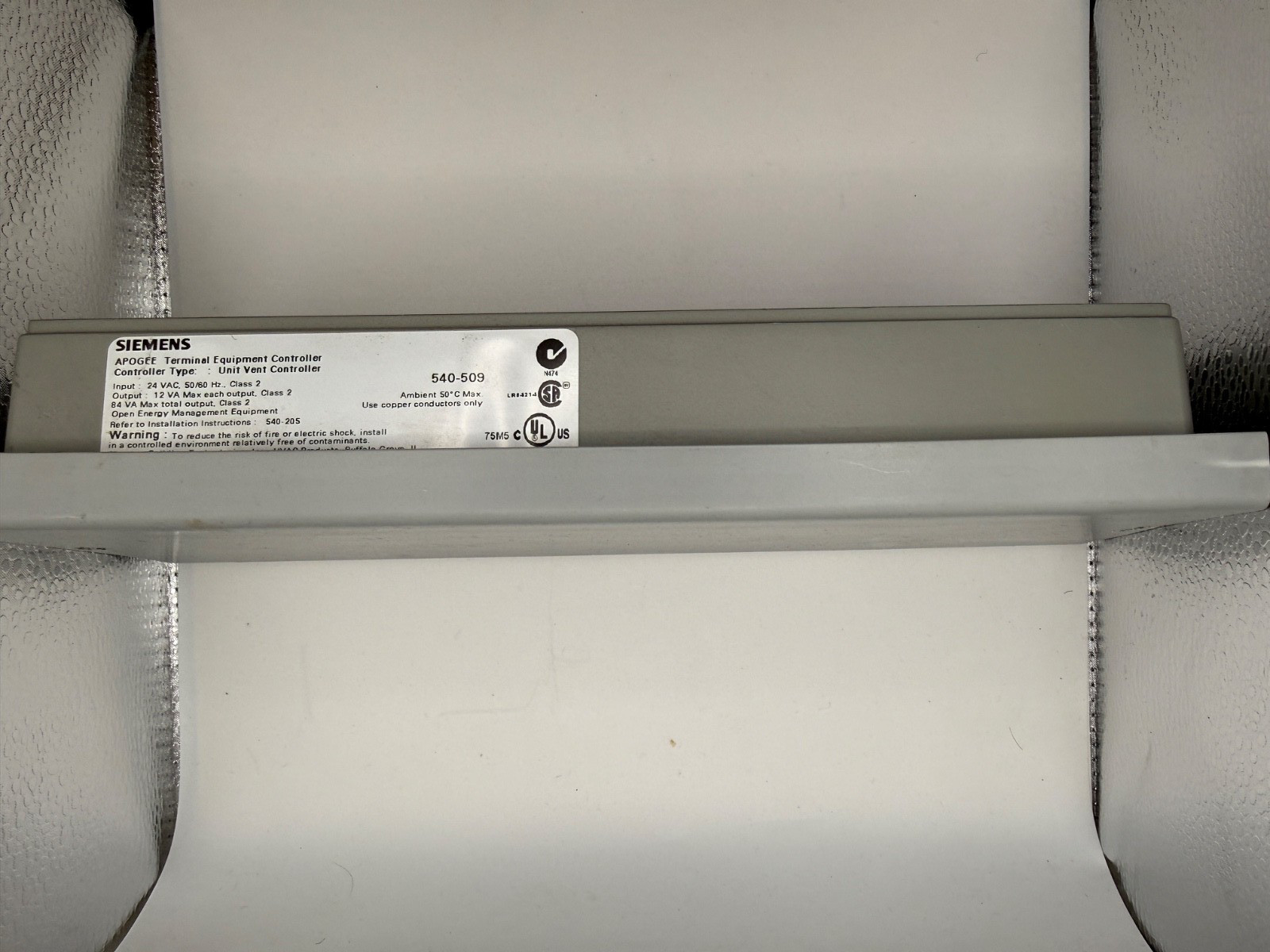 Siemens 540-509 Apogee Unit Vent Controller TEC – USED
