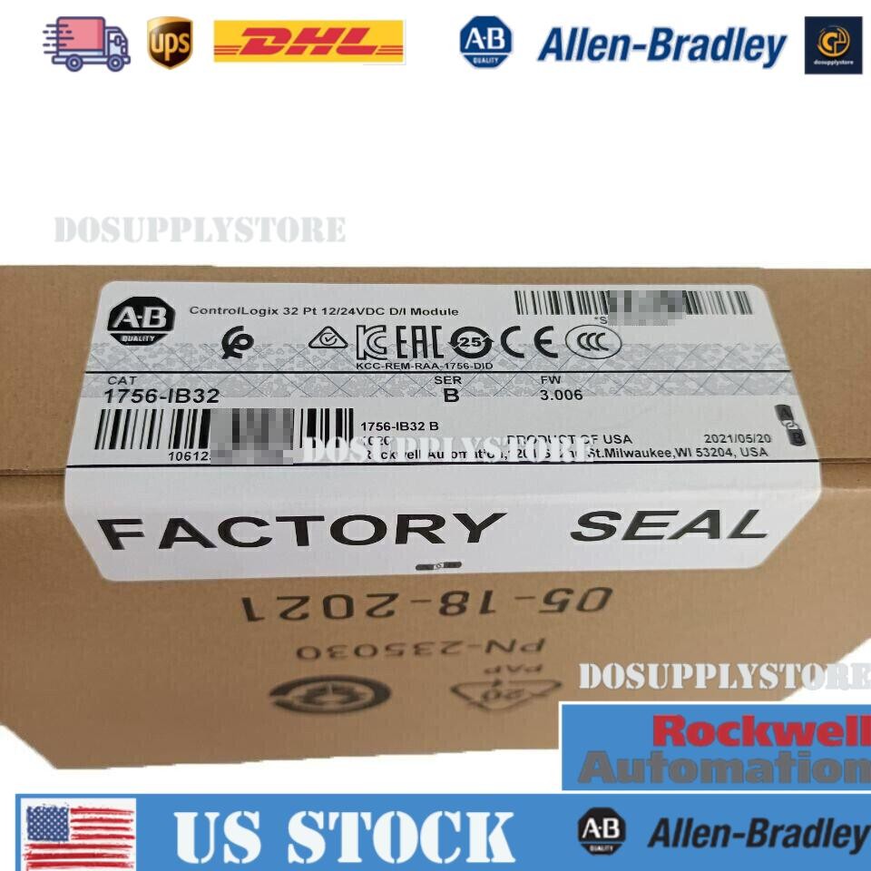 New Factory Sealed AB 1756-IB32 ControlLogix 32 Pt 12/24V Module AB 1756 IB32