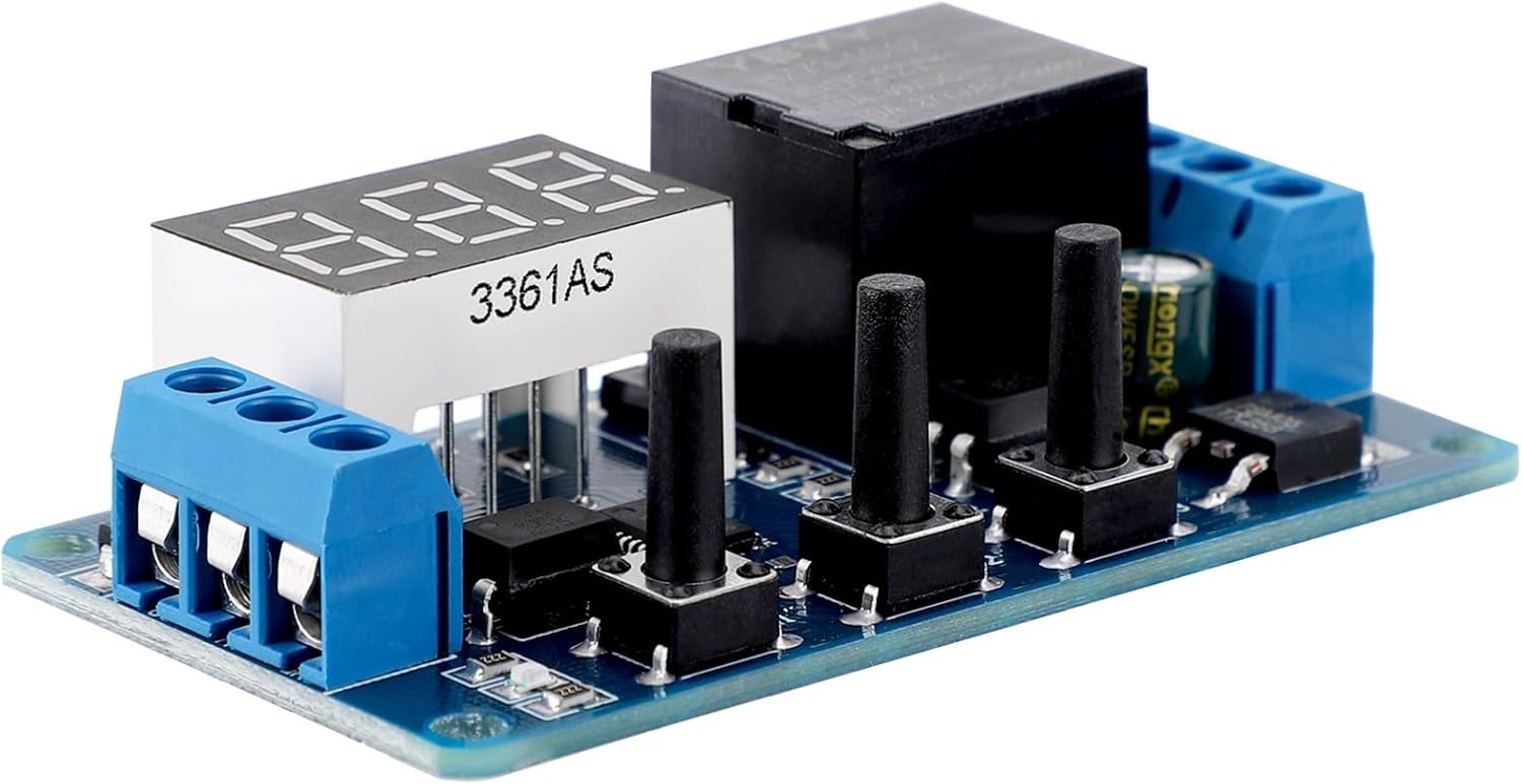2pcs 12V LED Display 4-Mode Automotive Time Delay Relay 0.1s-999min