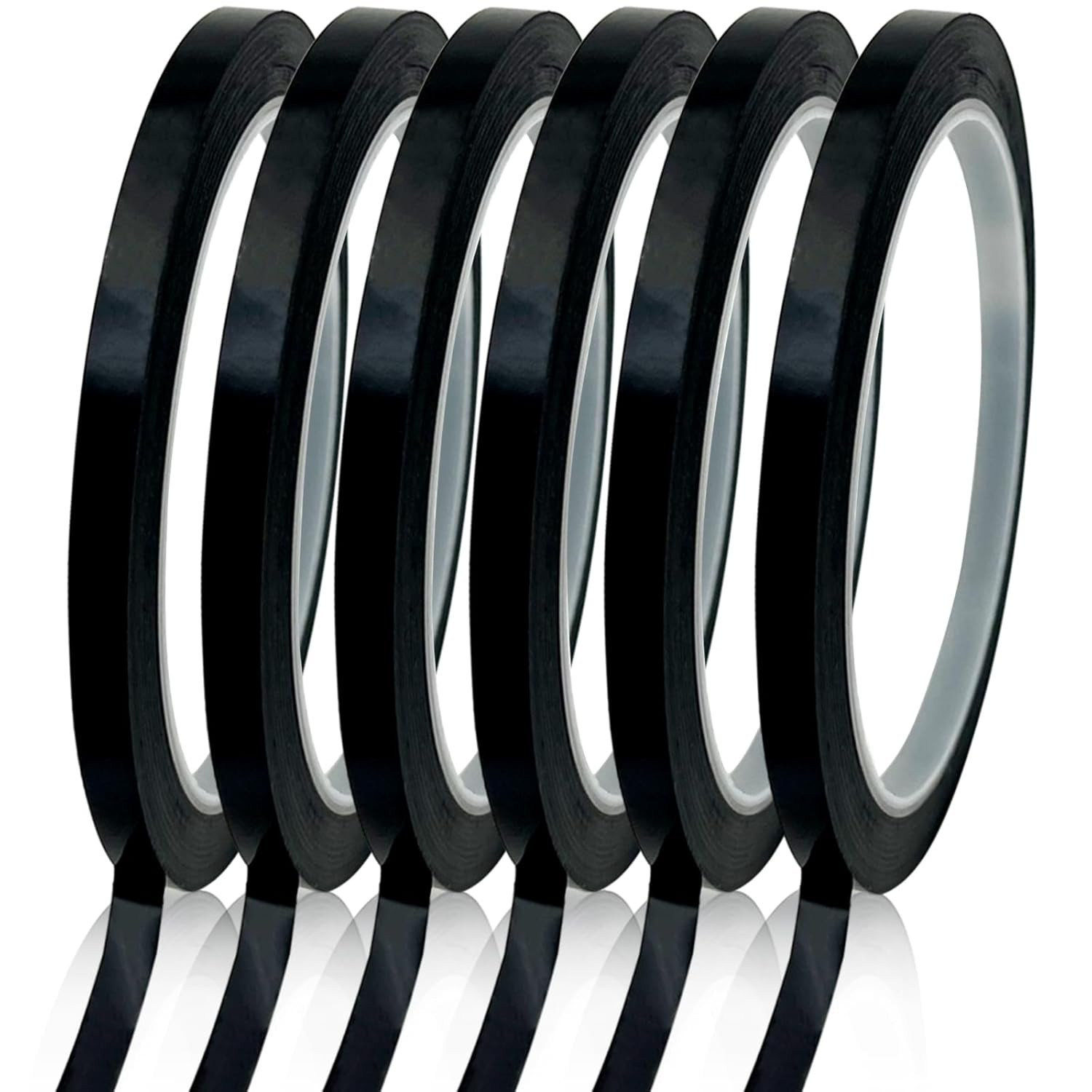 6 Rolls 1/4″” Vinyl Pinstripe Tape – Thin Dry Erase Board & Chart Tape for Grid