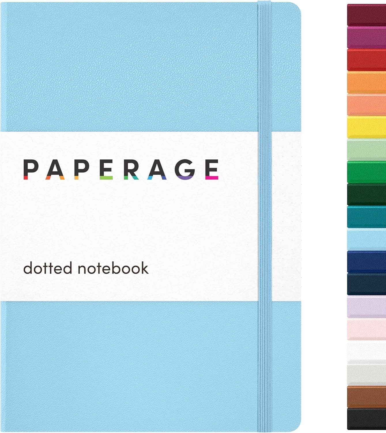 “PAPERAGE Dotted Journal Notebook, (Light Blue), 160 Pages, Medium Light Blue “