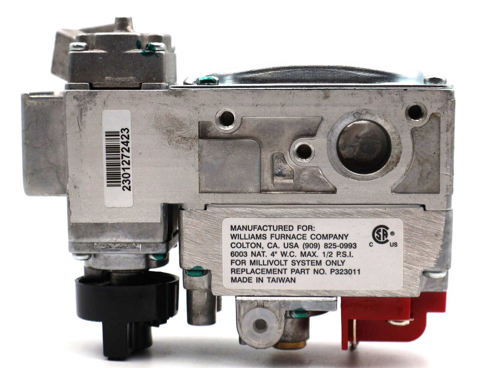 Williams Furnace Company 6003 Natural Gas Valve NAT 4″ Millivolt System P323011