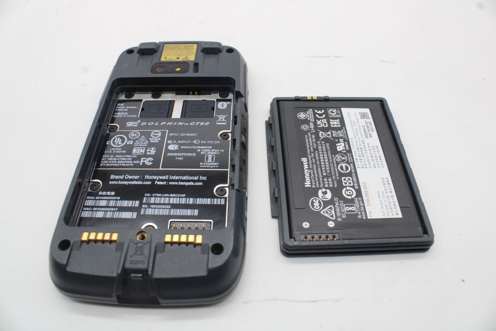 Honeywell Dolphin CT60 Android 13 Mobile Computer CT60-L0N-BSC210F w/ Battery