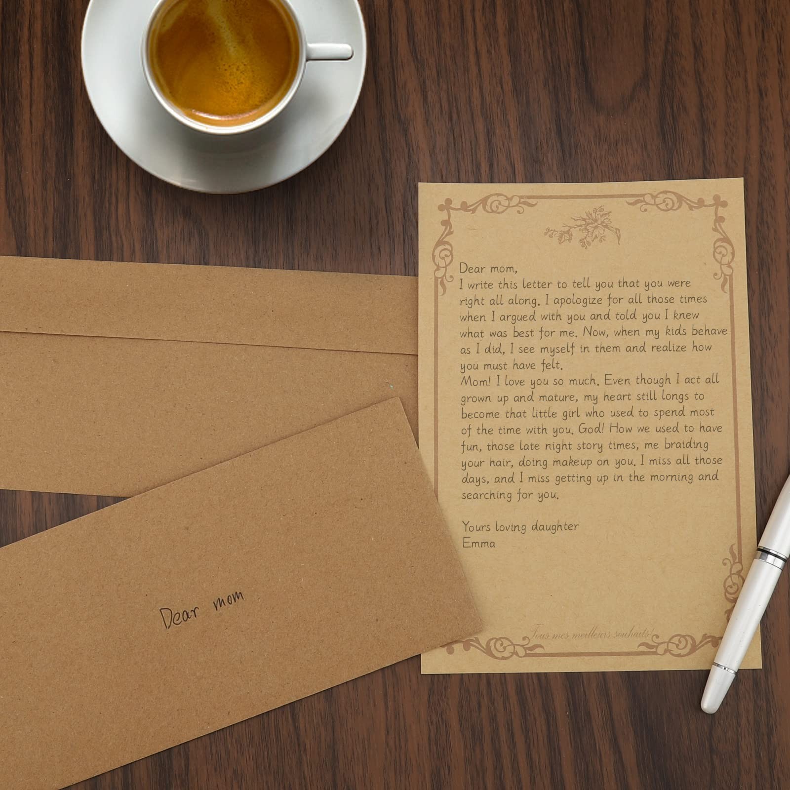 100 Pack #10 Business Envelopes 4-1/8 x 9-1/2 4.125 x 9.5 inches, Kraft-100