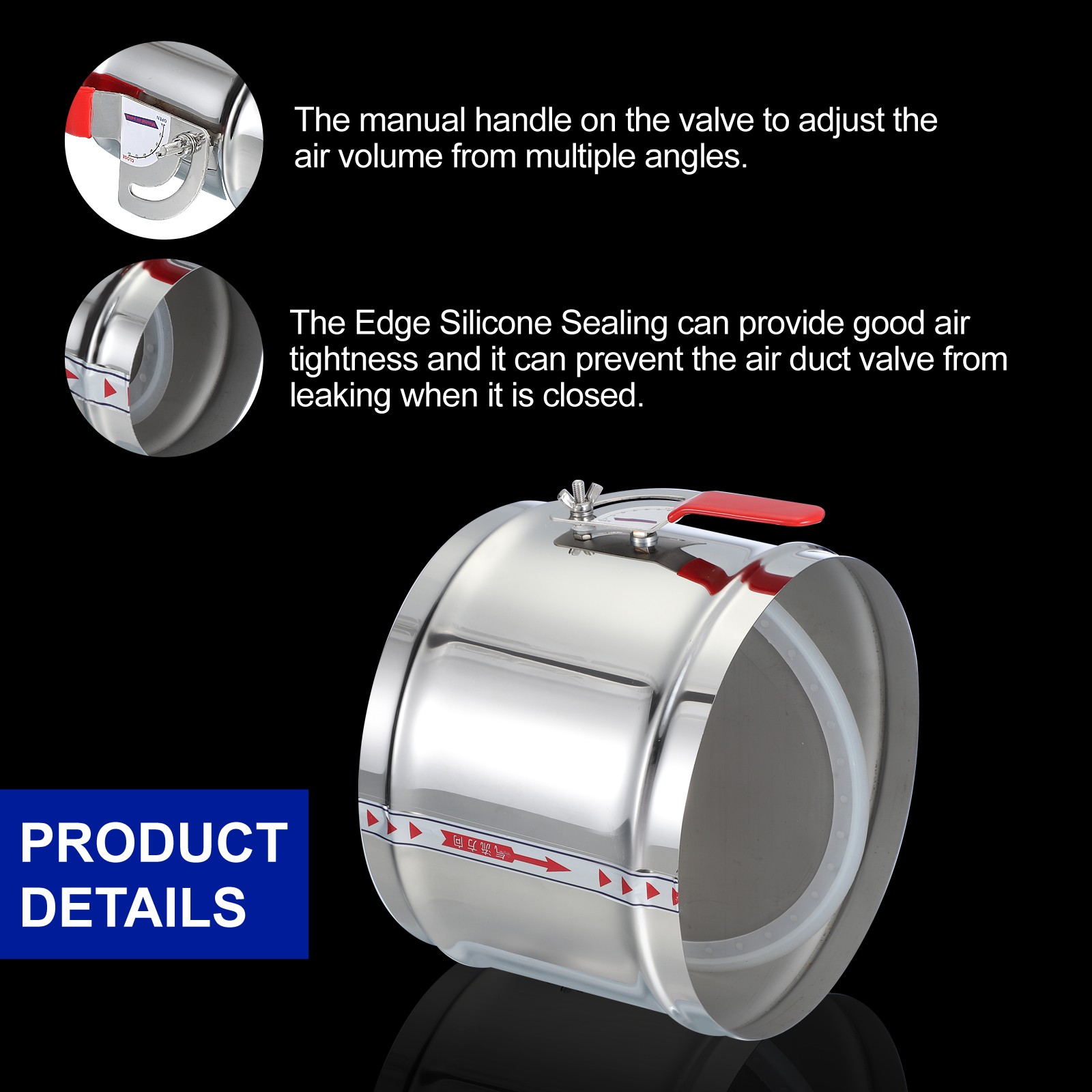 1 x HVAC Duct Manual Volume Backdraft Damper 10″ Airflow Ducting Branch Vent
